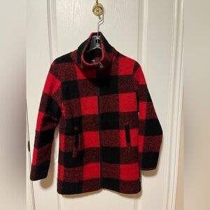 Roots Red and Black Checker Plaid XXL Girls Jacket (or XXS Woman)